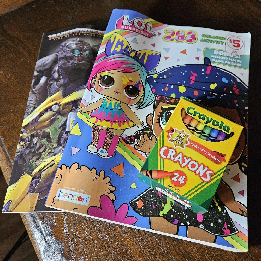 Crayola 24-Count Crayons with LOL Surprise Coloring Book Bundle